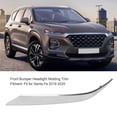thumbnail image 4 of Front Bumper Headlight Molding Trim Stylish Look Protective Cover for Santa Fe 2019 2020, 4 of 7