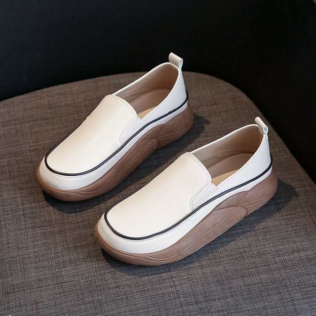 Cameland Chaussures Mode Femmes Chaussures à Plateforme Épaisses Bout Rond Chaussures Décontractées Confortables