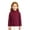 Red #021, variant on Girls Striped Turtleneck Shirt Kids Long Sleeve Mock Neck Layering Tee Fall Winter School Casual Top