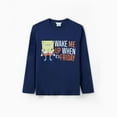thumbnail image 3 of SpongeBob Family Matching Long Sleeve Crewneck Shirts Funny Cartoon Graphic Men Tees Casual Matching Clothes Sizes M-XXL, 3 of 9