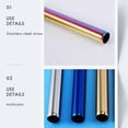 thumbnail image 5 of Reusable Colorful Stainless Steel Straws, Bubble Tea Straws, 6 Large Metal Straws, 3 Cleaning Brush, 5 of 5