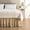 Ruffled Lace/Beige, variant on Wrap Around Ruffled Lace Bed Skirt, Elastic Dust Ruffle with Adjustable Belts, Easy to Put On, Bed Frame Cover, Machine Washable (Embroidered/White, King/Queen-12.5" Drop)