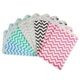 thumbnail image 3 of 200 Qty 5" x 7" Decorative Flat Paper Gift Bags - Mixed Chevron Color Patterns on White Bags - for Sales/Treats/Parties Cookies/Gifts - N'icePackaging, 3 of 7