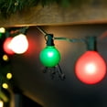 thumbnail image 3 of Northlight Frosted G50 Globe Indoor Outdoor Patio Light Set - 9' Green Wire - 10ct, 3 of 9