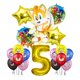 thumbnail image 3 of Globo de papel de aluminio para decoración de fiesta de cumpleaños, suministros de actividades para niños, juguetes de baño para bebés, Sonic azul, dibujos animados（26pcs18, 3 of 5