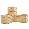 thumbnail image 2 of MCombo 2 Tier Corner Wood Raised Bed 46.6”x46.6”x35” 0315 (Natural), 2 of 6
