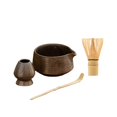 thumbnail image 1 of Juego de té matcha, cuenco de para matcha, juego de herramientas para hacer té hechas a mano para amantes del té, batidor y soporte para Marrón, 1 of 9