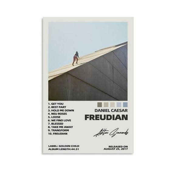 Daniel Caesar Poster Freudian Album Covers Album Cover Posters for Room Aesthetic, Music Posters Canvas Wall Art for Teen Room, Bedroom, Office Decor