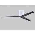 thumbnail image 3 of Eliza-H 3-blade ceiling mount paddle fan in Gloss White finish with brushed nickel ABS blades., 3 of 6