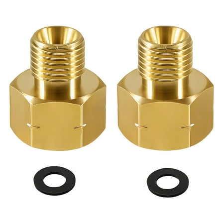 2Pcs 3/8Inch Female to 1/4Inch Male Thread Gas Hose Connectors Convert Adapter