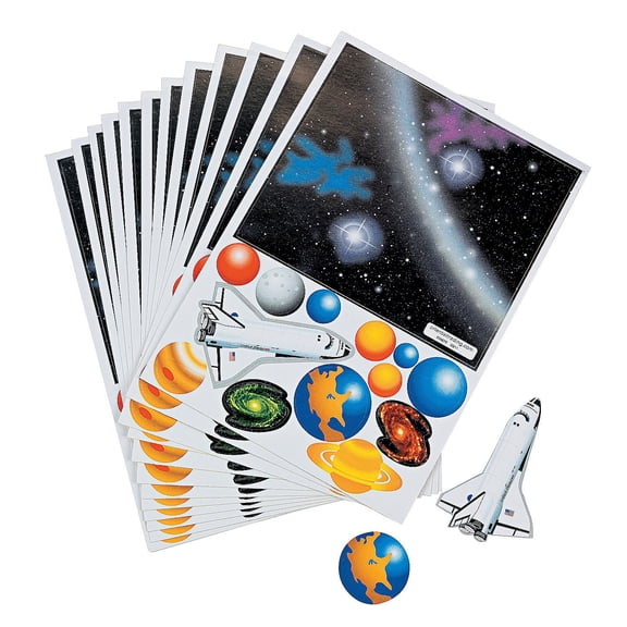 Make Your Own Solar System Sticker(12Pc) - Stationery - 12 Pieces