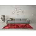 thumbnail image 3 of Ahgly Company Indoor Square Oriental Red Modern Area Rugs, 5' Square, 3 of 4