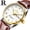 Leather strap, white background with gold edges, variant on Men's watch ultra-thin waterproof fashion genuine leather strap quartz watch men's wristwatch men's watch trendy business dual calendar