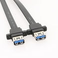 thumbnail image 6 of BYNNIX USB3.0 Faceplate Cable 19Pin Motherboards to USB Female Splitter Adapter for PC Case Flat Cable 30cm/50cm/80cm, 6 of 9