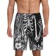 thumbnail image 1 of Fotbe Gothic Skull Floral Art Pantalones Cortos de Pijama para Hombre, Ropa de Dormir, Pantalones de Pijama Cortos para Hombre-Small, 1 of 6