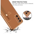 thumbnail image 2 of Samsung Galaxy S20 FE Case, Galaxy S20 FE 4G/5G Phone Case Love Heart Cute Case with Wristband Kickstand Holder Soft TPU Plating Bumper Protective Galaxy S20 FE Phone Case Cover, Brown, 2 of 16