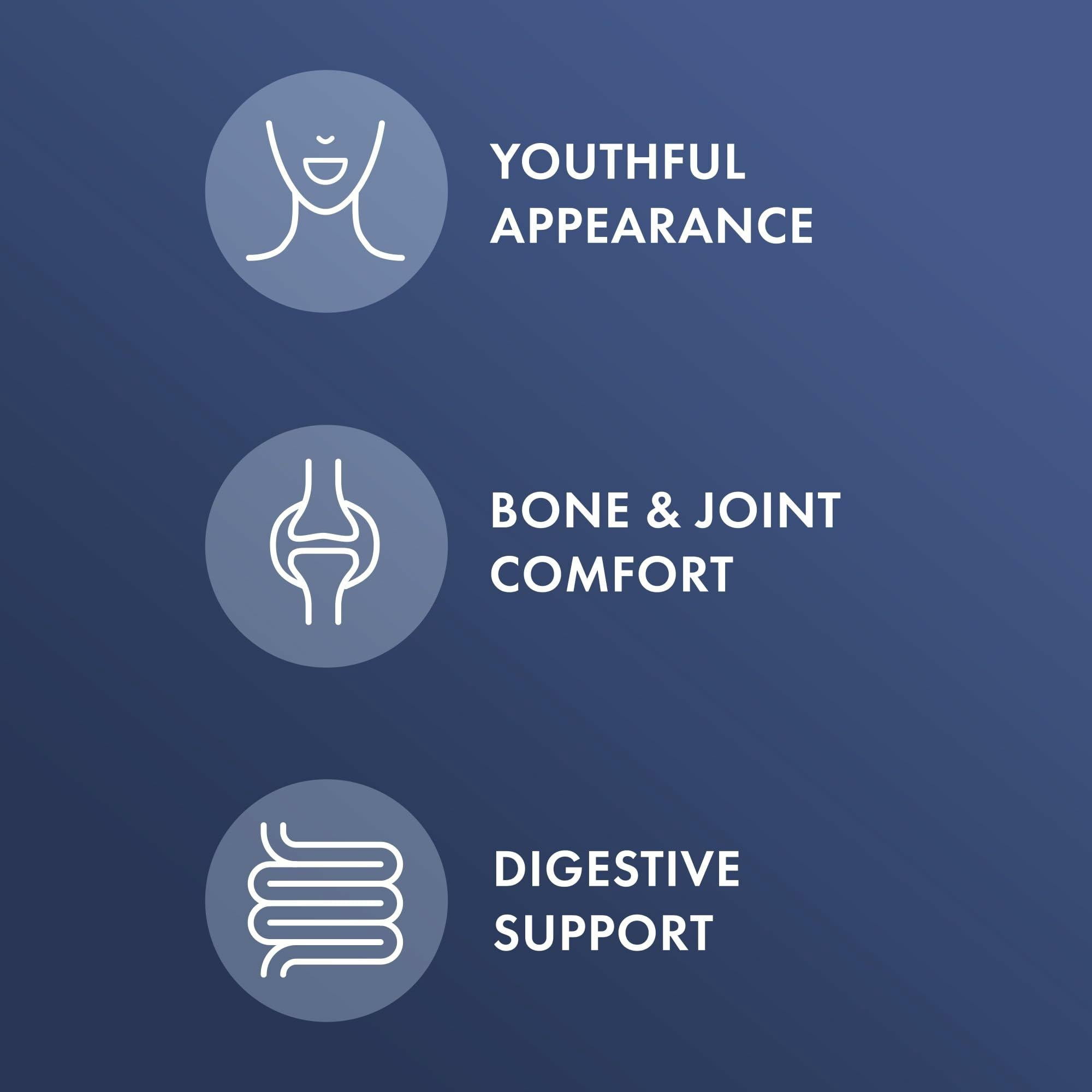 Dr. Mercola Collagen Complex - Supports Skin & Connective Tissue - Types I, II & III Collagen - Non-GMO, Gluten-Free & Soy-Free - 90 Tablets (30 Servings)