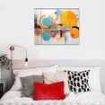 thumbnail image 4 of ONETECH Large Hand Painted Modern Oil Painting on Canvas Square Textured Orange Black White Abstract Wall Art Decor for Living Room Bedroom Framed 20\x16\, 4 of 4
