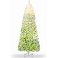thumbnail image 3 of 4.5/6/7.5/9 ft Skinny Xmas Tree Pencil Christmas Tree, Artificial Slim Xmas Trees Skinny Christmas Tree Decorations, Fake Flocked, Gradient Color, 3 of 10