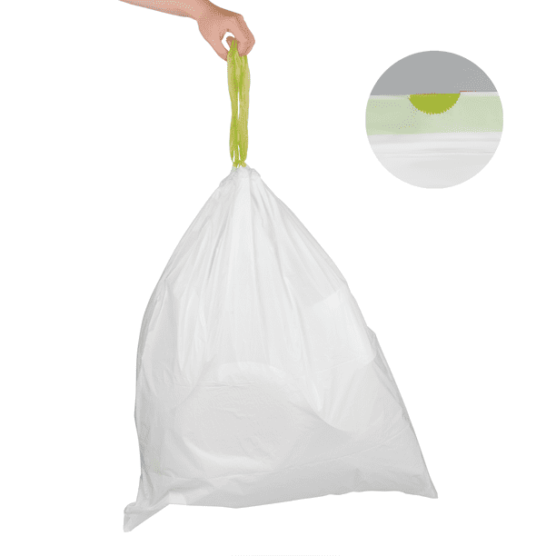 Nine Stars Trash Bags, 21 Gallon Garbage Bags with Drawstring