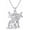 0-1-Silver(Regular), variant on 925 Sterling Silver Highland Cow Birthstone Necklace Fluffy Cow Jewelry for Women Highland Cow Birthday Christmas Gifts