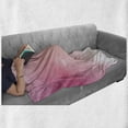 thumbnail image 6 of Pink Soft Flannel Fleece Throw Blanket, Blurred Background Changing Colors Ombre Inspired Composition Dreamy Display, Cozy Plush for Indoor and Outdoor Use, 70" x 90", Pink Peach White, by Ambesonne, 6 of 6