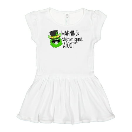 

Inktastic Warning- Shenanigans Afoot- St. Patrick s Day Llama Gift Baby Girl Dress
