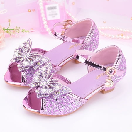 

Gubotare Girls Sandals Girls Flip Flops Sandals with Back Strap for Toddler Little Kid Big Kid (Purple 12)