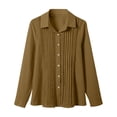thumbnail image 4 of SRZYMJ Womens Button Down Lace Shirts Cotton Dress Shirts Oxford Shirts Long Sleeve Work Blouses Collared Tops Tunics with Pocket, 4 of 5
