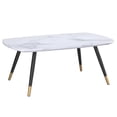 thumbnail image 1 of Contemporary Faux Marble Finish Rectangular Coffee Table, 1 of 7