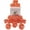 White, variant on Role 4 Initiative Polyhedral Dice - Translucent Blood Orange w/White and Arch'd4 (15) New