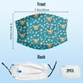 thumbnail image 4 of Cute Chihuahua Dog Graphic Printed Cloth Face Masks Reusable Washable Adjustable for Adults (5 PCS), 4 of 5