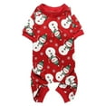 thumbnail image 1 of Pijama para Perro Lanyarco con Muñeco de Nieve y Reno, Rojo, Talla S, 1 of 7