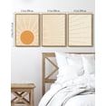 thumbnail image 3 of SHENIFY Boho Sun Wall Art Minimalist Bohemain Wall Printing Sun Lines Warm Prints Decor 11x14in3pcs Natural Framed, 3 of 5