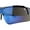 Silver Blue Mirror, variant on Classic Mens Baseball Half Rim Shield Sport Plastic Sunglasses Black Grey