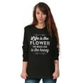 thumbnail image 3 of Cute Life is Flower Love the Honey Women Plus Size Long Sleeve Graphic Tee Brisco Brands 3X, 3 of 5