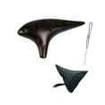 thumbnail image 4 of Ocarinas de 12 agujeros, flauta pura para tocar con correa para el cuello, cuerda Taodi, hermosa música Marrón, 4 of 9