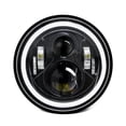 thumbnail image 2 of Faros Lámpara de cabeza redonda de haz alto y bajo de 7 pulgadas con ojo angular para GMC Savana Jeep Comanche, 2 uds., 2 of 6