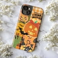 thumbnail image 5 of Halloween Patchwork Phone Case, Pumpkin, Bats & Monster Hand Orange Plaid iPhone Cover for iPhone 16 15 14 13 12 11 Pro Max Mini, 5 of 6