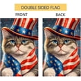 thumbnail image 5 of 4th of July Cat Garden Flag 12x18 Vertical Double Sided Patriotic USA Flag Independence Day Memorial Day Outside Decorations Burlap Yard Flag BW319, 5 of 6