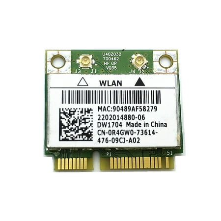 R4GW0 - Dell Wireless DW1704 WLAN WiFi 802.11 b/g/n + Bluetooth Half-Height Mini-PCI Express (Best Pci Express Wifi Card)