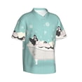 thumbnail image 3 of Xecao French Bulldog Taking a Bath print Hawaiian shirt - a stylish short-sleeve button-down for men, perfect for casual beach and tropical outings., 3 of 9