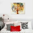 thumbnail image 5 of ARISTURING Watercolor Music Tree Canvas Wall Art Treble Clef Art Canvas Print Painting Music Room Wall Decor Framed Musician Gift  16x12in, 5 of 6