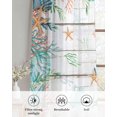 thumbnail image 6 of Beach Coastal Sheer Curtains 63 Inch Length 2 Panels Set for Living Room/Bedroom, Summer Coral Starfish Nautical Ocean Retro Kitchen Curtains Grommet Semi-Sheer Curtains Window Treatments 42"x63"x2, 6 of 7