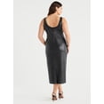 thumbnail image 4 of Sofia Jeans Women's and Women's Plus Size Faux Leather Dress, Below Knee Length, Sizes XS-5X, 4 of 5
