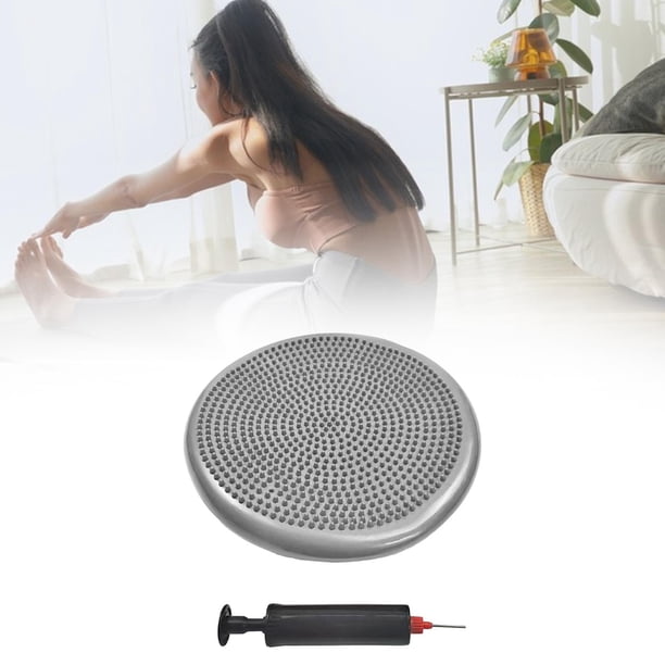 Esterilla de equilibrio con almohadilla plana que mejora la postura al sentarse, la atención y la estabilidad de la esterilla de para gimnasio en Gris