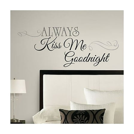 Always Kiss Me Goodnight Quote Wall Decals