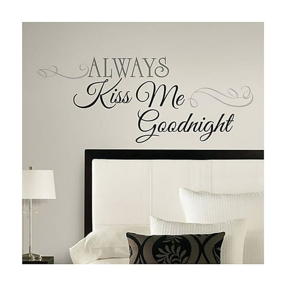 Always Kiss Me Goodnight Quote Wall Decals