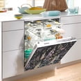 thumbnail image 2 of Yayeee Magnetic Dishwasher Cover for The Front Decoration Home Kitchen Machine Sticker Protector, Dark Flowers Pattern, 2 of 6