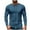 Blue, variant on Jalioing Casual Shirt for Men Classic Solid Long Sleeve Crew Neck Button T Shirt Fashion Basic Tops with Pocket